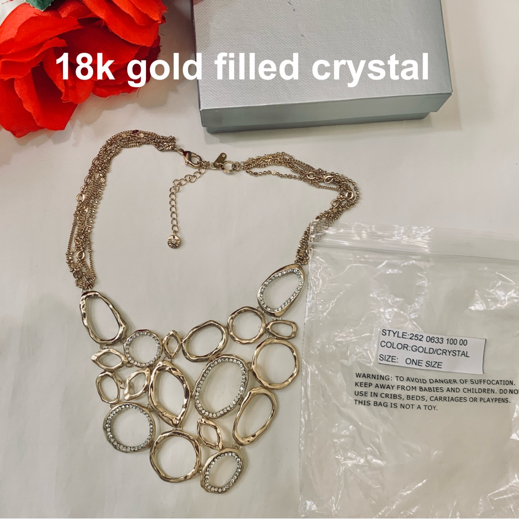 Brand New 18k Gold Filled Crystal Brooks Brothers